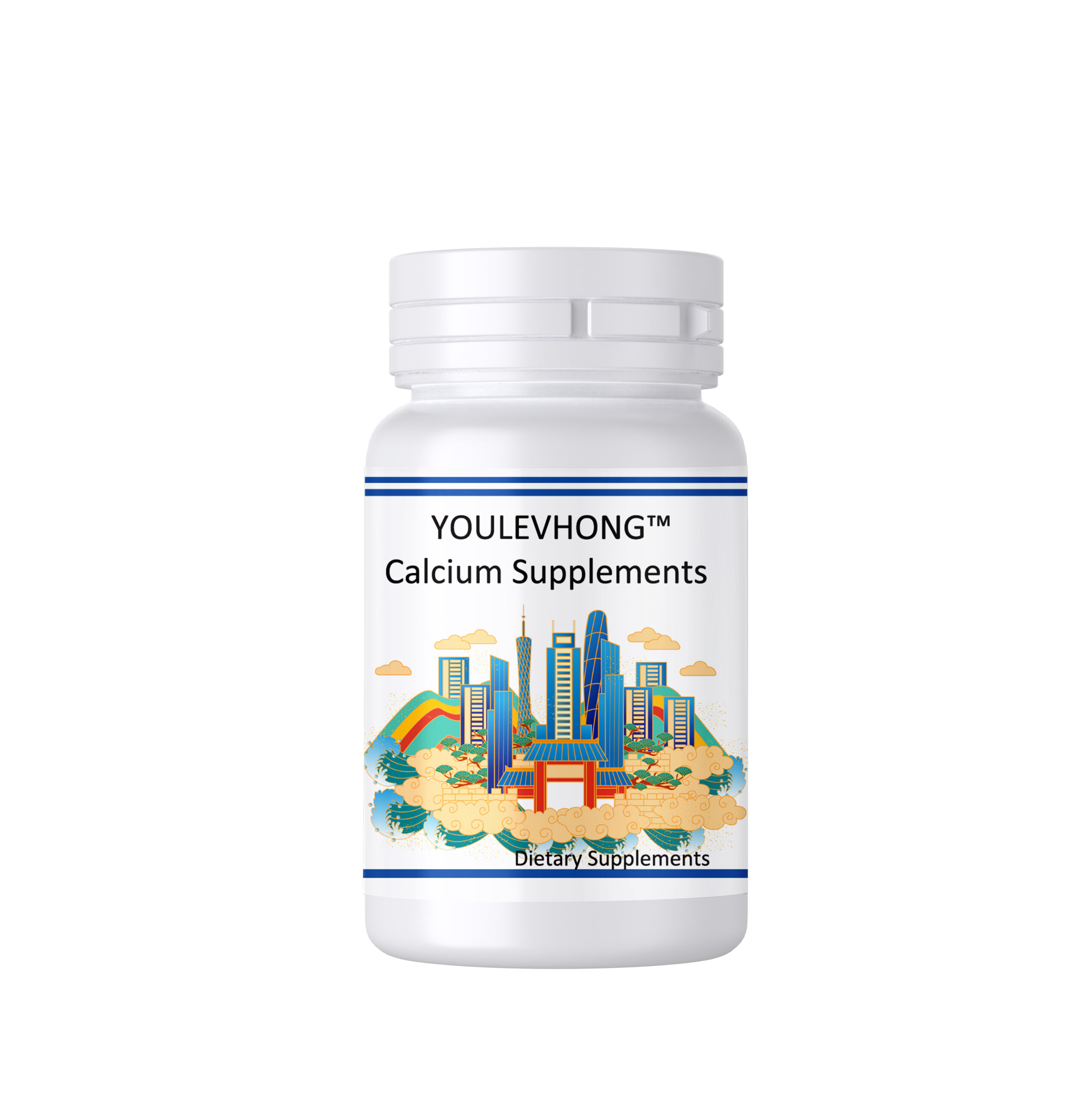 YOULEVHONG Calcium Supplement Bone Support & Muscle Relaxation 60 Veggie Capsules