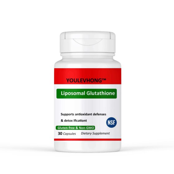 YOULEVHONG Liposomal Glutathione 500mg – 60 Vegan Capsules Supplement with High Absorption,Antioxidant Dietary Supplement for Liver De