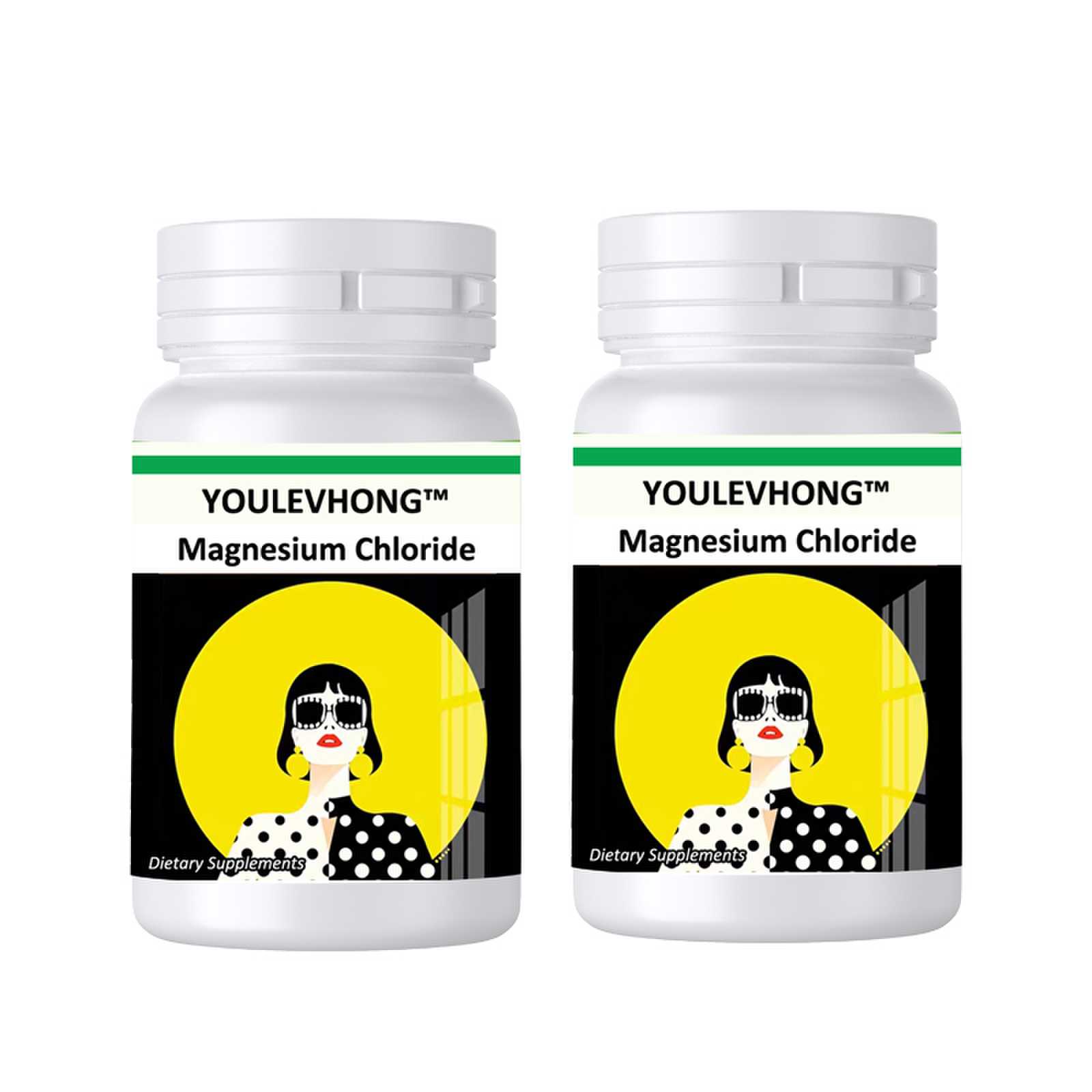 YOULEVHONG Magnesium Chloride 500mg — 120 Veggie Capsules, Dairy-Free Diet Plan Magnesium Cure Supplement to Assist Muscles