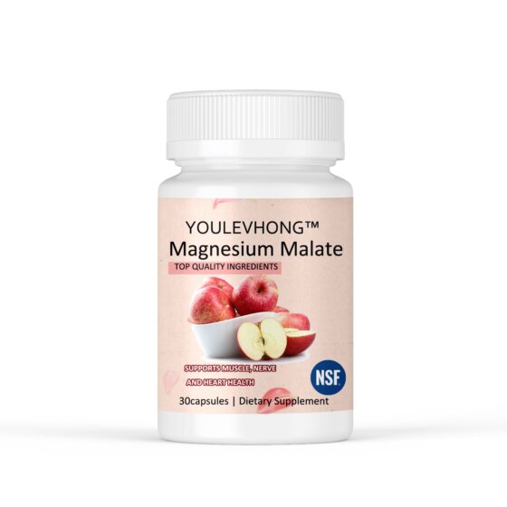 YOULEVHONG Magnesium Malate 500mg High Absorption Chelated Dietary Supplement for Energy Production, Muscle Comfort, Joint Support